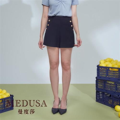 現貨【MEDUSA 曼度莎】金色排釦西裝短褲（M-XL）｜女短褲 西裝短褲