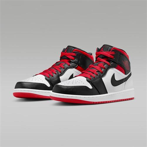 Nike Jordan 1 Mid Gym Red 男 黑紅 黑腳趾 中筒 喬丹 經典 休閒鞋 DQ8426-106