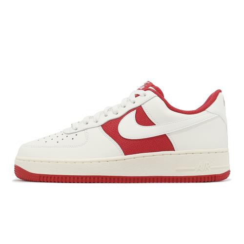 Nike 休閒鞋 Air Force 1 07 米白 紅 男鞋 仿舊 皮革 AF1 FN7439-133