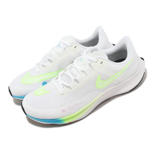 Nike 慢跑鞋 Air Zoom Rival Fly 3 男鞋 白 綠 回彈 運動鞋 路跑 訓練 CT2405-199