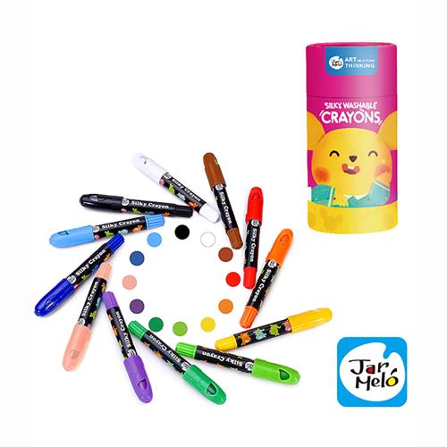 JarMelo 原創美玩】兒童絲滑蠟筆(12色) JA90435, 蠟筆/色鉛筆