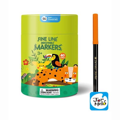 【JarMelo 原創美玩】細桿可水洗彩色筆40色 JA93900 兒童美術