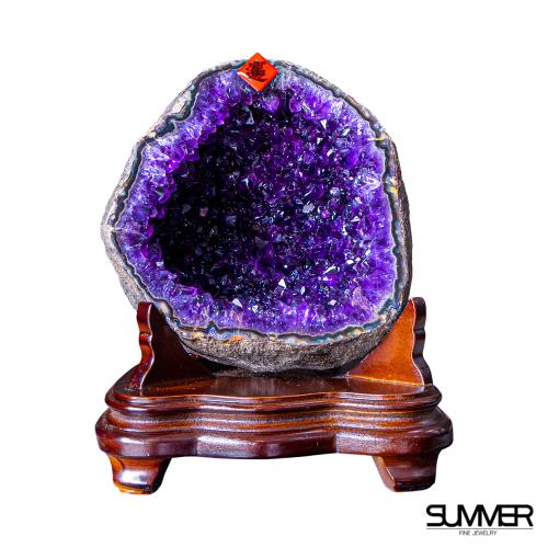  【SUMMER 寶石】5A級招財天然烏拉圭紫晶洞 3kg(A169)