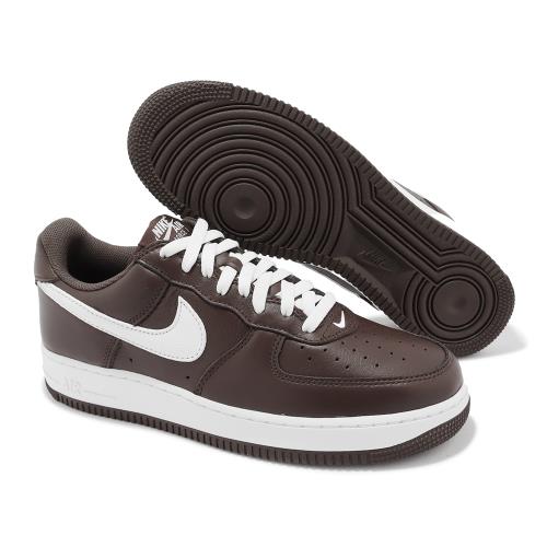 Nike 休閒鞋Air Force 1 Low Retro QS 巧克力色咖啡男鞋AF1 皮革FD7039