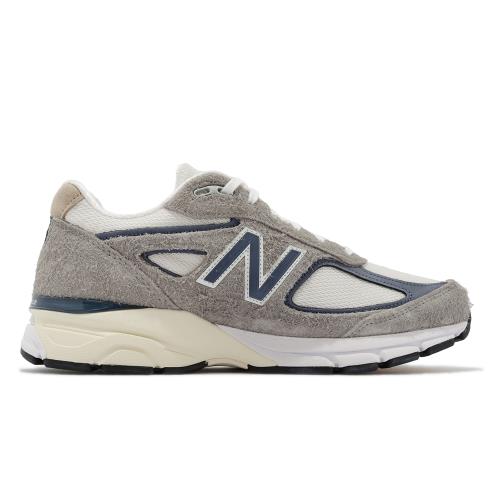 New Balance 休閒鞋990 V4 男鞋灰深藍美製麂皮復古拼接NB 紐巴倫