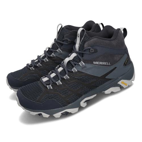 Merrell 戶外鞋Moab FST 2 Mid GTX 男鞋藍黑防水中筒登山郊山越野