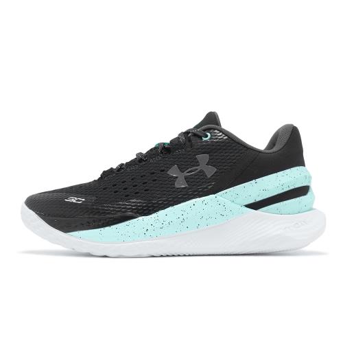 Under Armour 籃球鞋Curry 2 Low Flotro 男鞋黑藍支撐Flow 緩震復刻UA