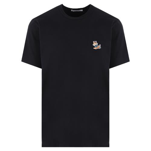 【Maison Kitsune】男款 狐狸圖案 短袖T恤-黑色 (L號、XL號) KM00102KJ0008P199