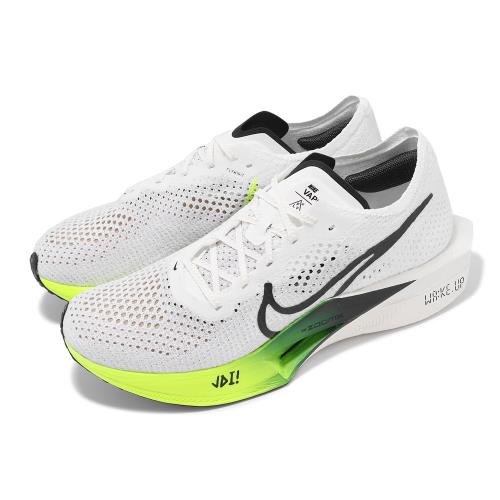 Nike 競速跑鞋ZoomX Vaporfly Next 3 FK 男鞋白綠輕量彈力碳板路跑