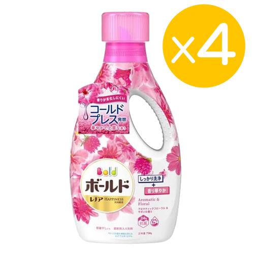 日本【P&G 寶僑】ARIEL洗衣精 Ariel 超濃縮洗衣精(粉色牡丹)750gx4入組