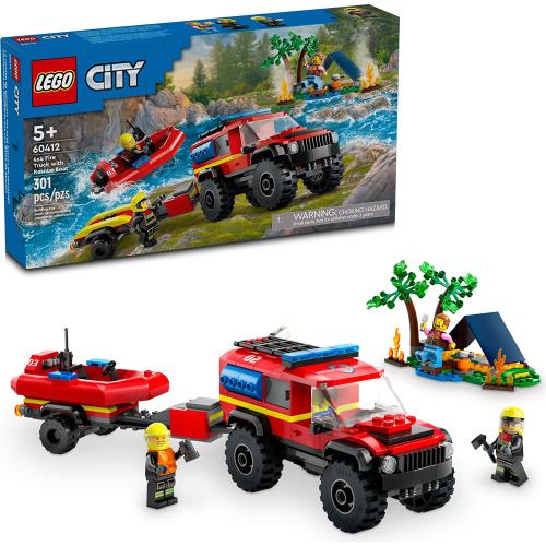 LEGO樂高積木 60412 202401 城市系列 - 四輪驅動消防車和救援艇
