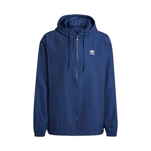 Adidas navy blue on sale windbreaker