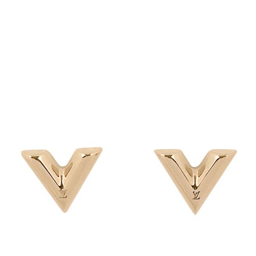 LV Essential V 經典標誌針式耳環(金色) M68153