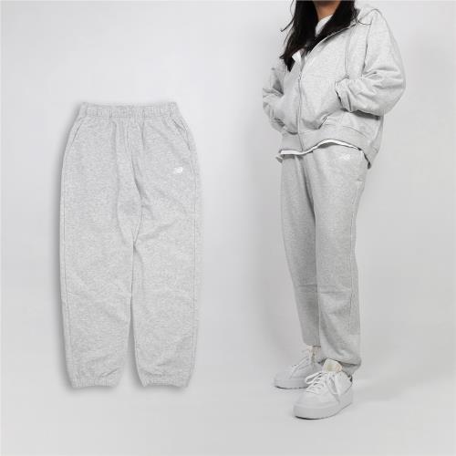 New Balance 長褲 SE FT Pants 女款 灰 白 抽繩 寬鬆 束腳 棉褲 褲子 NB AWP41500AHH