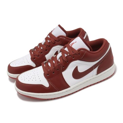 Nike 休閒鞋Air Jordan 1 Low Dune Red 紅白AJ1 男鞋喬丹一代FJ3459