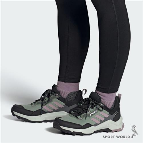 Adidas 女鞋越野鞋登山鞋戶外防水TERREX AX4 GTX 綠紫黑【運動世界