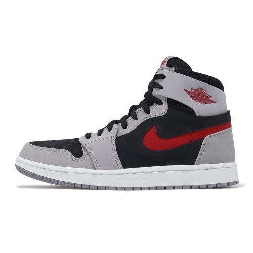 Nike 休閒鞋Air Jordan 1 ZM Air CMFT 2 男鞋灰紅高筒麂皮AJ1 一代