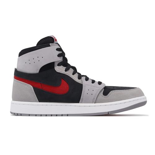 Nike 休閒鞋Air Jordan 1 ZM Air CMFT 2 男鞋灰紅高筒麂皮AJ1 一代