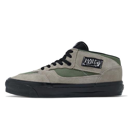 Vans 滑板鞋Half Cab Ressiue 33 男鞋綠黑麂皮帆布華夫格大底中筒板鞋