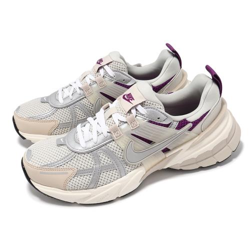 Nike 休閒鞋Wmns V2K Run PRM 米白銀紫女鞋復古Y2K HF4305-072 