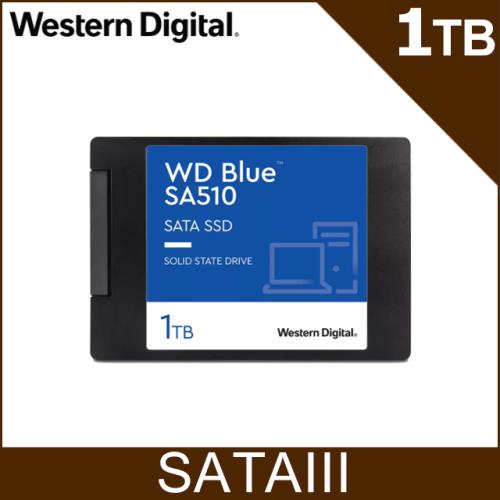 WD威騰 BLUE藍標 SA510 1TB 2.5吋 SATA SSD固態硬碟 (WDS100T3B0A)