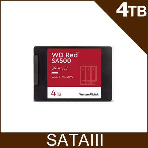 WD威騰 Red紅標 SA500 NAS SATA SSD 2.5 吋 4TB (WDS400T2R0A)