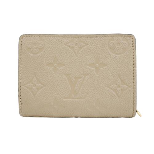 Louis Vuitton Clea 壓花牛皮扣式零錢短夾(M80152-米色)